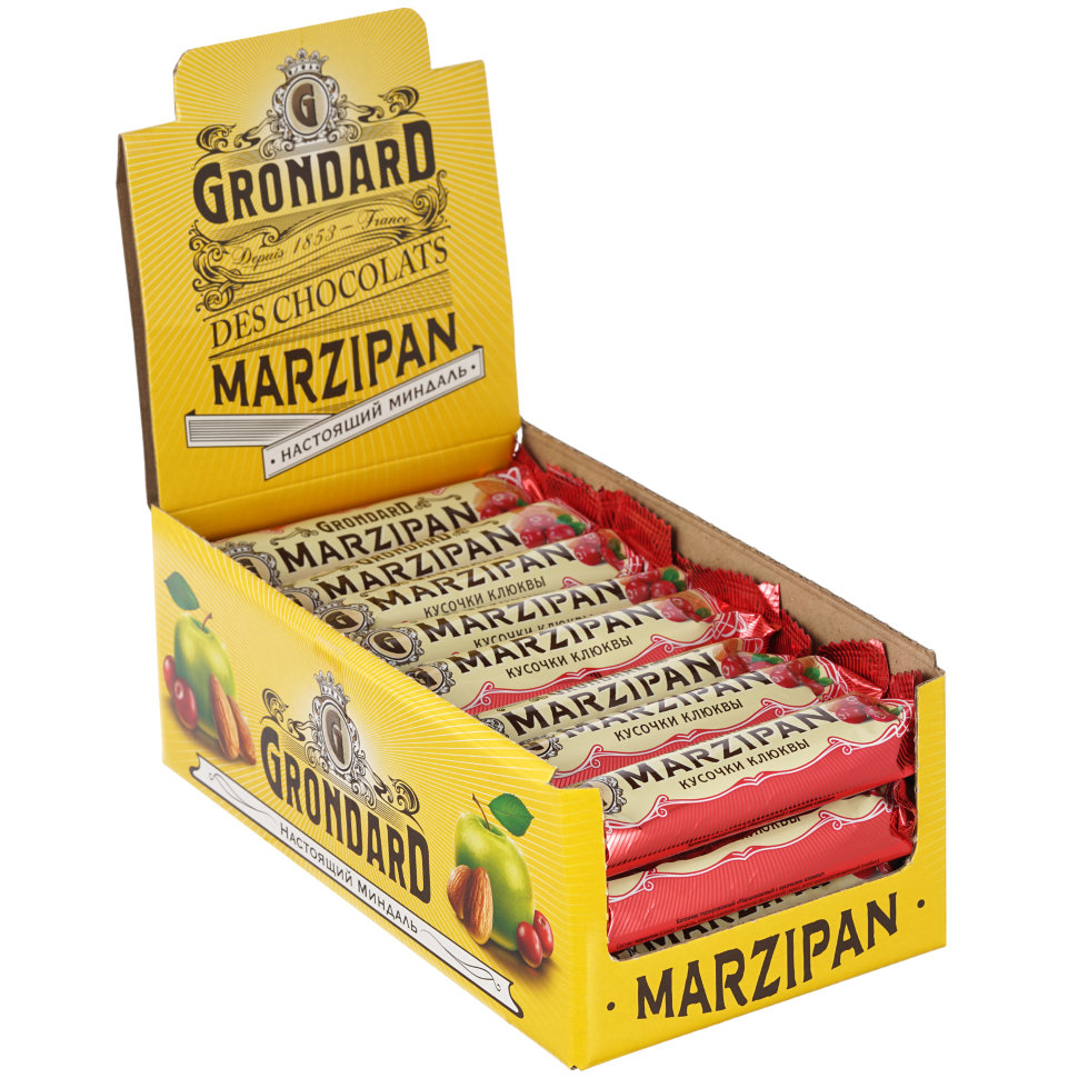  TM Grondard     (8415) Батончики глазированные Марципановые Клюква, (24шт по 50г)    в Грозном