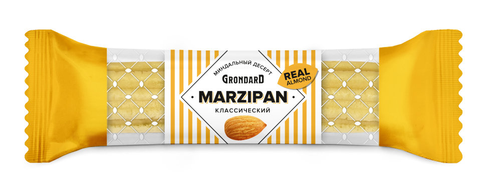  TM Grondard   (10361) Батончики НЕглазированные Марципановые Классика, (28шт по 40г)        в Грозном