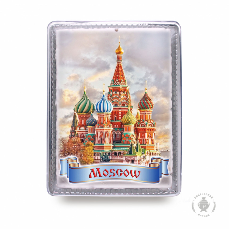  Пряник 600г MOSCOW с фотопечатью (в подарочной пластиковой упаковке)  в Грозном