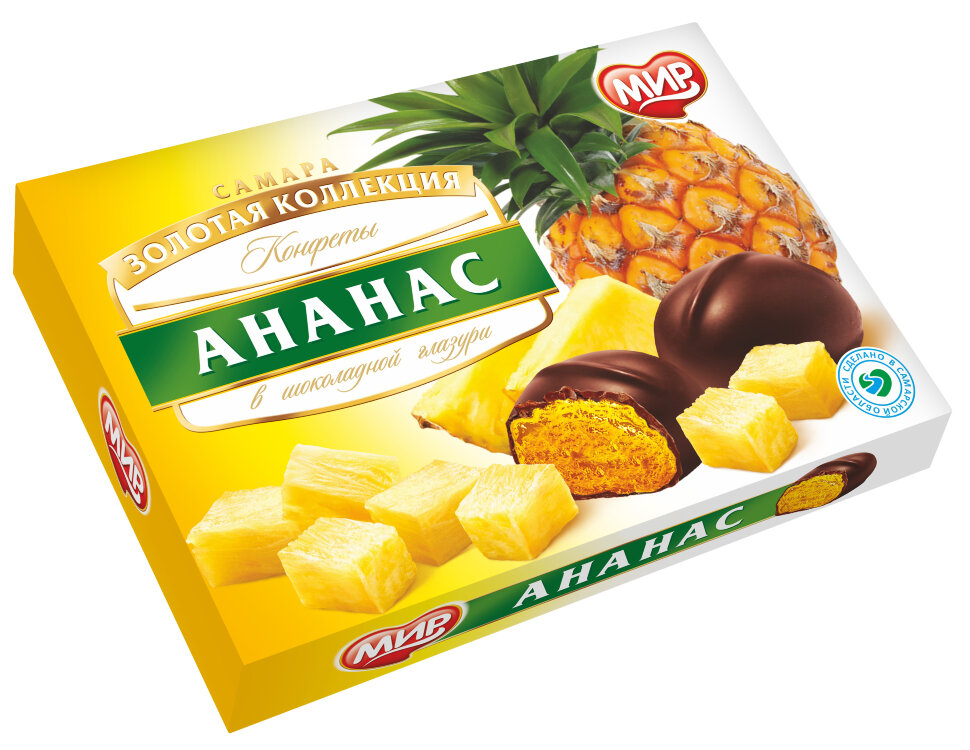  КФ МИР Ананас в шоколадной глазури 160г в Грозном