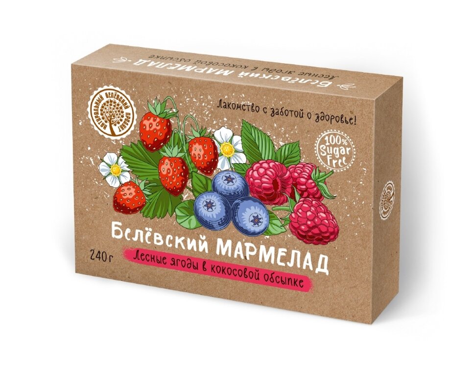  Мармелад белевский на фруктозе 240г "ЛЕСНЫЕ ЯГОДЫ"  в Грозном