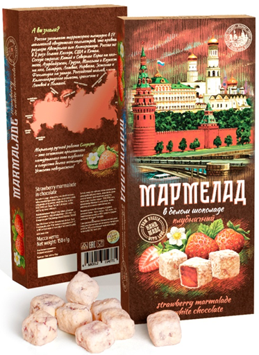  Сладарт Мармелад Клубничный в белом шоколаде, 150г   в Грозном