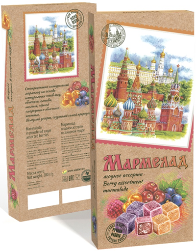  Сладарт Мармелад Ассорти ягодное в сахарной пудре, 200г    в Грозном