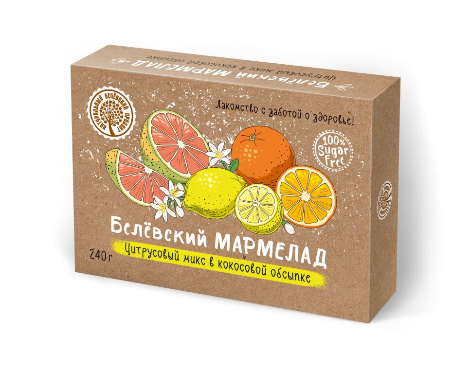  Мармелад белевский на фруктозе 240г "Цитрусовый микс" в Грозном
